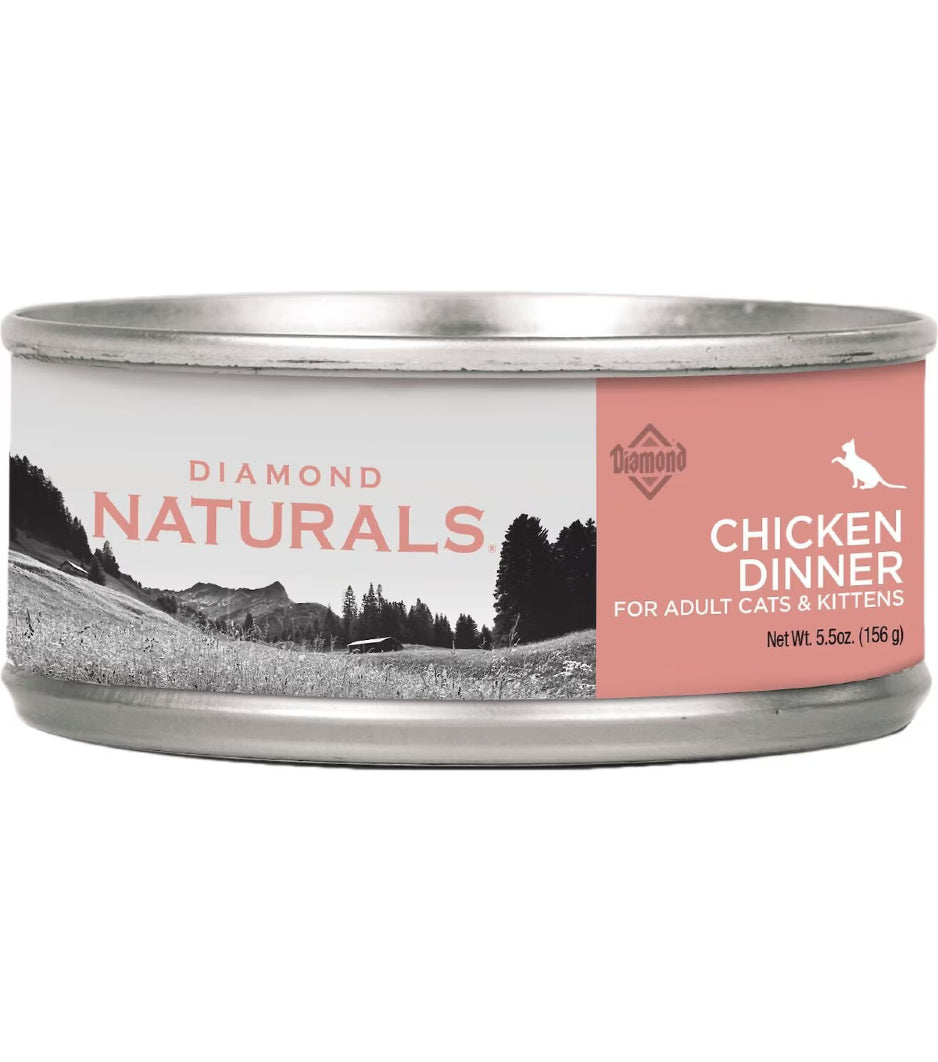 Diamond Naturals Chicken Dinner Adult & Kitten Canned Cat Food (5.5oz)