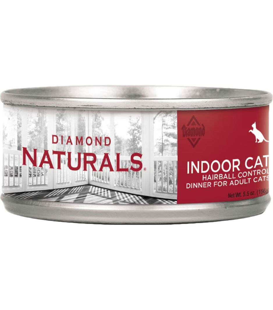 Diamond Naturals Indoor Cat Hairball Control Adult Canned Cat Food (5.5oz)