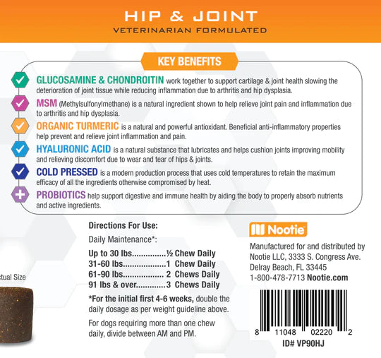 Nootie Progility Hip & Joint Soft Chew Supplements